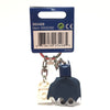 Batman, Light Bluish Gray Suit Key Chain with Lego Logo Tile, Modified 3 x 2 Curved with Hole (Dark Blue Hips)
