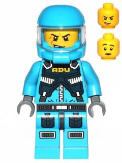 LEGO Minifigure-Alien Defense Unit Soldier 2 - Dark Azure Hips-Space / Alien Conquest-AC016-Creative Brick Builders