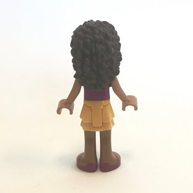 LEGO Minifigure-Andrea, Bright Light Orange Layered Skirt, Magenta Top-Friends-FRND055-Creative Brick Builders