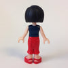 LEGO Minifigure-Anna, Red Long Skirt, Dark Blue Sleeveless Blouse Top-Friends-FRND018-Creative Brick Builders