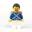 LEGO Minifigure-Bluecoat Sergeant 1 - Brown Mustache and Goatee-Pirates / Pirates III-PI150-Creative Brick Builders
