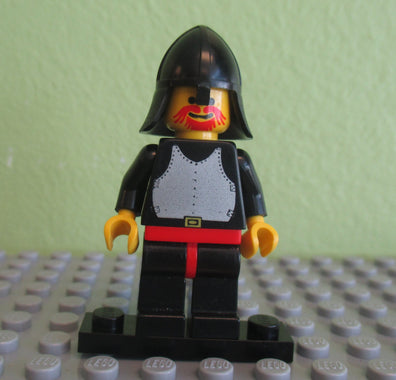 LEGO Minifigure-Breastplate - Black, Black Legs with Red Hips, Black Neck-Protector-Castle-CAS178-Creative Brick Builders