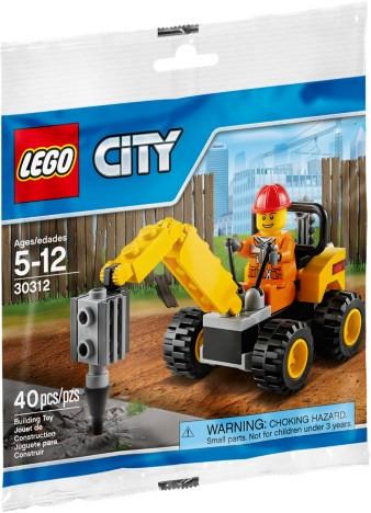 LEGO Set-Demolition Driller (Polybag)-Town / City / Construction-30312-1-Creative Brick Builders