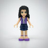 LEGO Minifigure-Emma, Dark Blue Layered Skirt, Medium Lavender Vest-Friends-FRND121-Creative Brick Builders