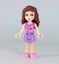 Friends Olivia, Medium Lavender Skirt, Dark Pink Top with Hearts and White Undershirt