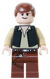 LEGO Minifigure -- Han Solo (Black Vest, Light Flesh)-Star Wars / Star Wars Episode 4/5/6 -- SW0179 -- Creative Brick Builders