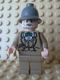 LEGO Minifigure-Henry Jones Sr. - Dark Bluish Gray Pith Helmet-Indiana Jones / Last Crusade-IAJ002-Creative Brick Builders