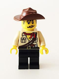 LEGO Minifigure-Johnny Thunder (The Lego Movie - Dark Brown Straps, White Pupils)-The LEGO Movie-TLM068-Creative Brick Builders