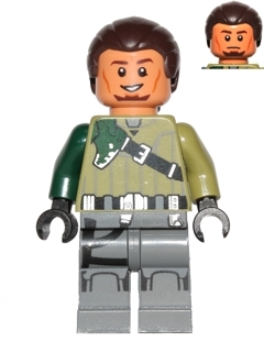 LEGO Minifigure -- Kanan Jarrus (Dark Brown Hair and Eyebrows)-Star Wars / Star Wars Rebels -- SW0602 -- Creative Brick Builders