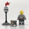 Kingdoms - Lion Knight Armor with Lion Head and Belt, Helmet Closed, Gray Beard