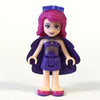 LEGO Minifigure-Livi, Dark Purple Skirt, Dark Purple Top with Gold Stars Pattern, Dark Purple Cloth Skirt with Gold Stars, Sunglasses-Friends-FRND146-Creative Brick Builders