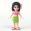 LEGO Minifigure-Martina, Lime Wrap Skirt, Dark Pink Swimsuit Top, Bright Pink Flower-Friends-FRND199-Creative Brick Builders