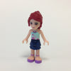 LEGO Minifigure-Mia, Dark Blue Layered Skirt, Light Aqua Halter Neck Top-Friends-FRND005-Creative Brick Builders