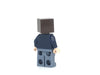 Minecraft Skin 8 - Pixelated, Dark Blue Jacket and Bright Light Blue and Sand Blue Legs