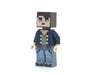 Minecraft Skin 8 - Pixelated, Dark Blue Jacket and Bright Light Blue and Sand Blue Legs