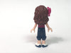 LEGO Minifigure-Olivia, Dark Blue Cropped Trousers, Magenta Top, Magenta Bow-Friends-FRND105-Creative Brick Builders