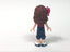 LEGO Minifigure-Olivia, Dark Blue Cropped Trousers, Magenta Top, Magenta Bow-Friends-FRND105-Creative Brick Builders