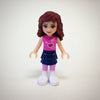 LEGO Minifigure-Olivia, Dark Blue Layered Skirt, Dark Pink Top-Friends-FRND010-Creative Brick Builders