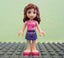 LEGO Minifigure-Olivia, Dark Purple Skirt, Dark Pink Top with Hearts-Friends-FRND115-Creative Brick Builders