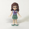 LEGO Minifigure-Olivia, Sand Green Skirt, Lavender Top with Red Cross Logo and Scarf-Friends-FRND074-Creative Brick Builders