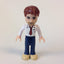 LEGO Minifigure-Peter, Dark Blue Trousers, White Shirt and Red Tie, Dark Tan Shoes-Friends-FRND019-Creative Brick Builders