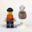 LEGO Minifigure-Police - City Bandit Male with Orange Vest, Black Knit Cap, Moustache Curly Long (60139)-Town / City / Police-CTY754-Creative Brick Builders