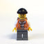 LEGO Minifigure-Police - City Bandit Male with Orange Vest, Black Knit Cap, Moustache Curly Long (60139)-Town / City / Police-CTY754-Creative Brick Builders