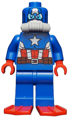 Scuba Captain America, LEGO Minifigures, Super Heroes / Avengers – Creative  Brick Builders