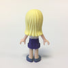 LEGO Minifigure-Stephanie, Dark Purple Shorts, White Plaid Button Shirt-Friends-FRND163-Creative Brick Builders