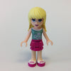 LEGO Minifigure-Stephanie (Magenta Layered Skirt, Olive Green Top)-Friends-FRND065-Creative Brick Builders