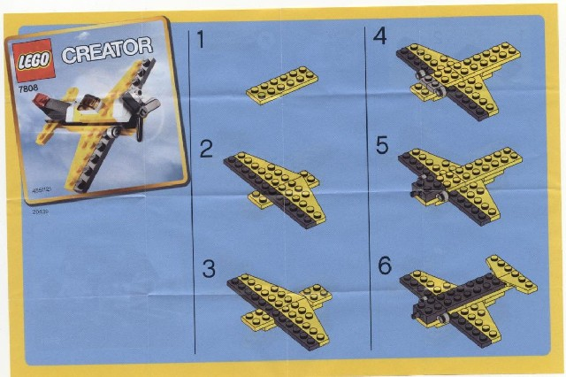 Lego Yellow Airplane Polybag N265 Creative Brick Builders