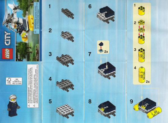 Instruction Booklet for LEGO set Swamp Police Helicopter Polybag Creative Brick Builders