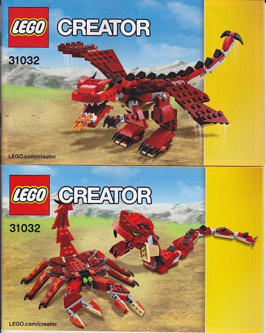 Instruction Booklet for LEGO set Red Creatures Creative Brick