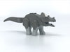 Triceratops with Light Gray Legs and White Horns