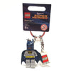 Batman, Light Bluish Gray Suit Key Chain with Lego Logo Tile, Modified 3 x 2 Curved with Hole (Dark Blue Hips)