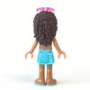 LEGO Minifigure-Andrea, Medium Azure Skirt, Lime Swimsuit Top, Sunglasses-Friends-FRND197-Creative Brick Builders