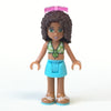 LEGO Minifigure-Andrea, Medium Azure Skirt, Lime Swimsuit Top, Sunglasses-Friends-FRND197-Creative Brick Builders