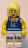 LEGO Minifigure-Cheerleader (Blue)-Collectible Minifigures / Series 1-COL01-2-Creative Brick Builders