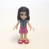 LEGO Minifigure-Emma, Dark Pink Shorts, Sand Green Top with Red Cross Logo and Scarf-Friends-FRND077-Creative Brick Builders