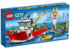 LEGO Set-Fire Boat-Town / City / Fire-60109-1-Creative Brick Builders