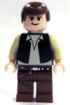 LEGO Minifigure -- Han Solo (Black Vest, Light Flesh)-Star Wars / Star Wars Episode 4/5/6 -- SW0179 -- Creative Brick Builders