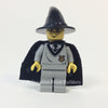 LEGO Minifigure-Harry Potter, Hogwarts Torso, Light Gray Legs, Black Wizard Hat, Black Cape with Stars-Harry Potter / Sorcerer's Stone-HP035-Creative Brick Builders