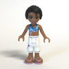 LEGO Minifigure-Joanna, White Cropped Trousers, Dark Azure Bikini Top-Friends-FRND072-Creative Brick Builders