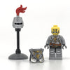 Kingdoms - Lion Knight Armor with Lion Head and Belt, Helmet Closed, Gray Beard