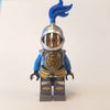 LEGO Minifigure-King's Knight Armor with Lion Head with Crown, Helmet with Fixed Grille, Blue Plume-Castle-Creative Brick Builders