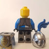 LEGO Minifigure-King's Knight Armor with Lion Head with Crown, Helmet with Fixed Grille, Blue Plume-Castle-Creative Brick Builders