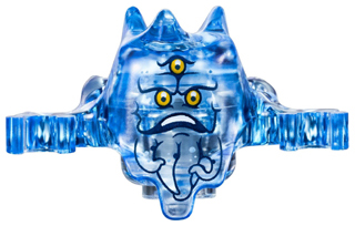 Minifig, Headgear Ghostbusters Ghost with Three Eyes Pattern