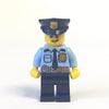 LEGO Minifigure-Police - City Shirt with Dark Blue Tie and Gold Badge, Dark Tan Belt with Radio, Dark Blue Legs, Police Hat with Gold Badge, Lopsided Grin-Town / City / Police-CTY743-Creative Brick Builders