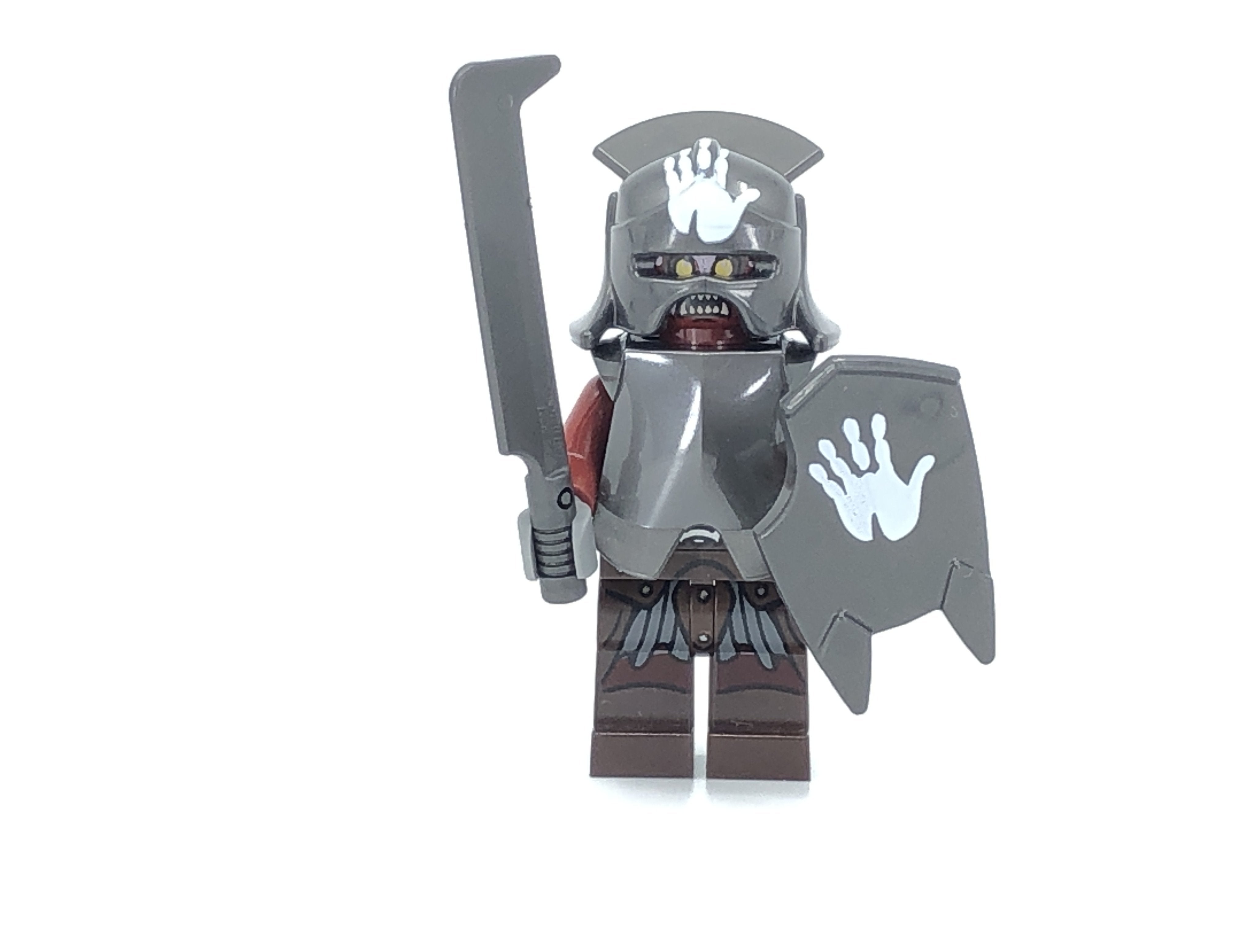 Lego LOTR Lord of the Rings Uruk-Hai Handprint Helmet & Shield w/Weapon  10237