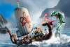 LEGO Set-Viking Ship challenges the Midgard Serpent-Vikings-7018-1-Creative Brick Builders
